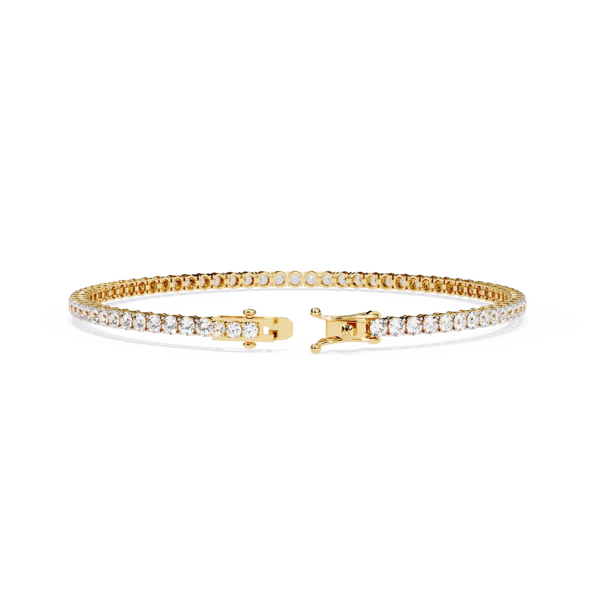 Solitairekart 3.89ct Round Lab Grown Diamond Tennis Bracelet